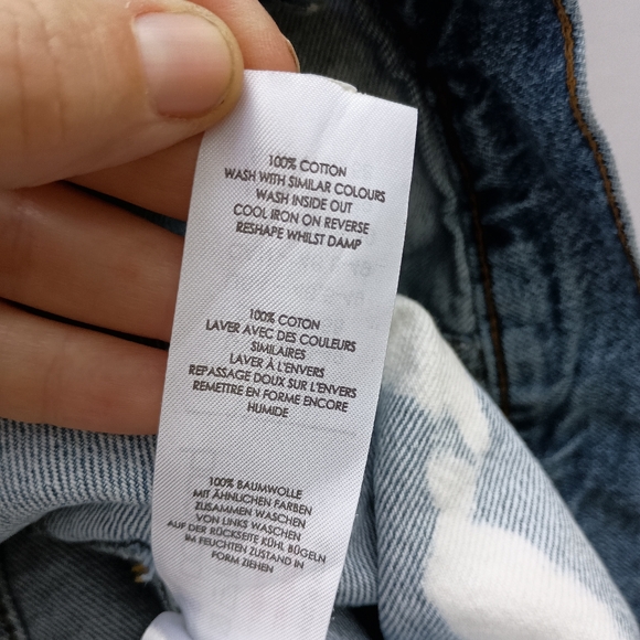 NWOT MAN blue denim palm tree Jean jacket size 2XL - Picture 9 of 9